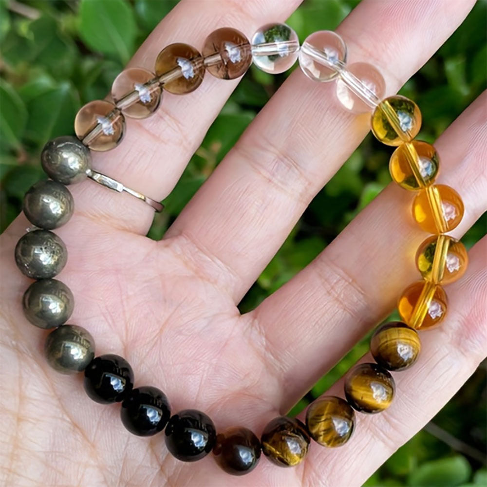 Trendy Woven Obsidian Bracelet for Men and Women
