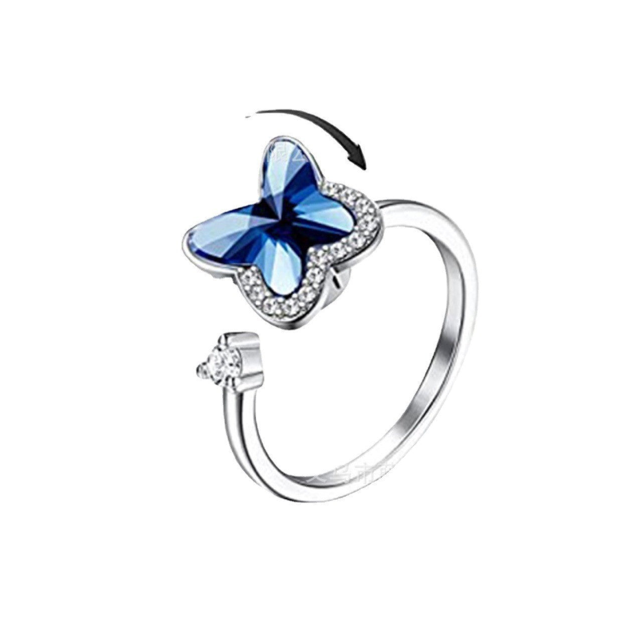 Adjustable Decompression Rotating Butterfly Ring