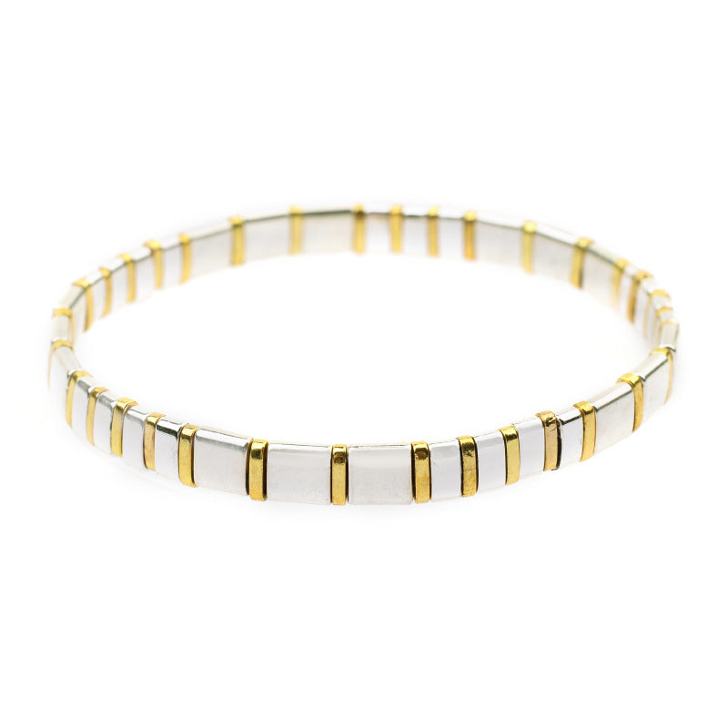 Colorful Square Beaded Bracelet for Women