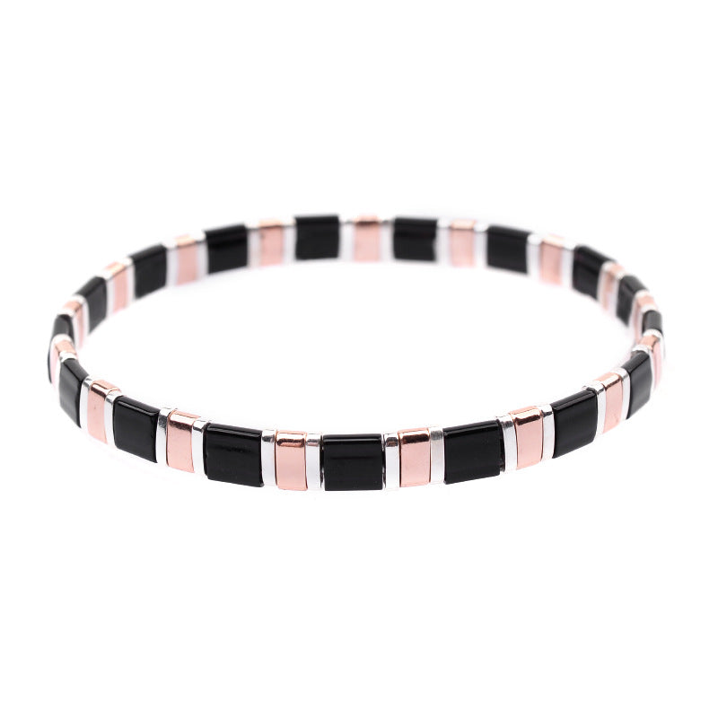 Colorful Square Beaded Bracelet for Women