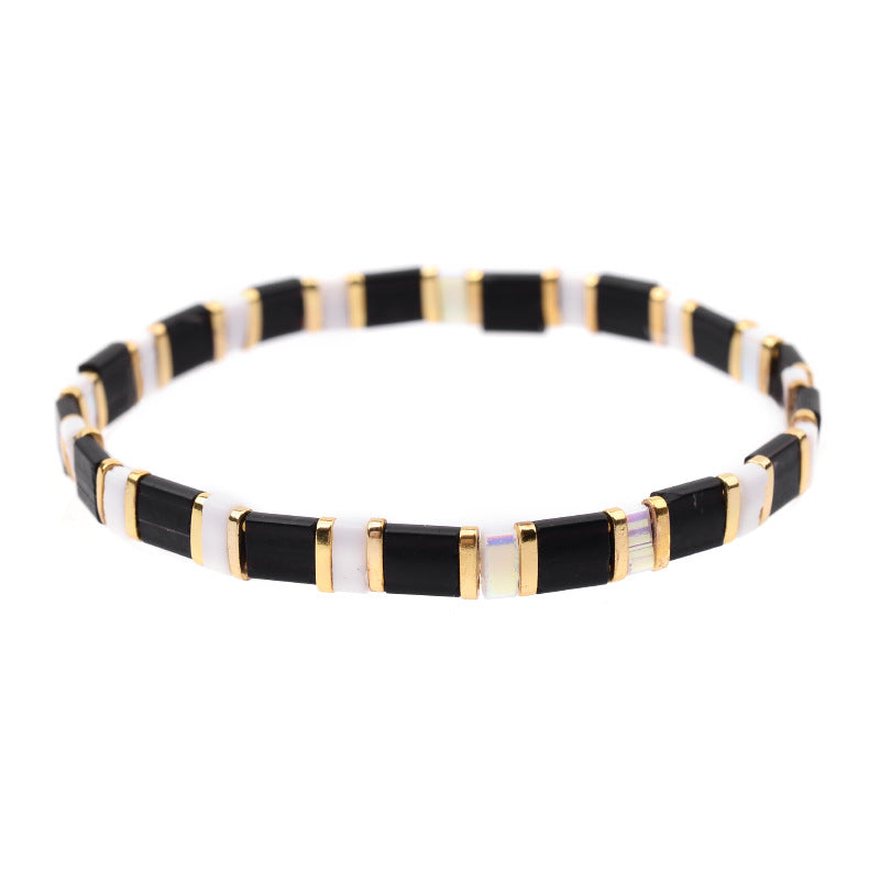 Colorful Square Beaded Bracelet for Women