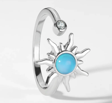 oseBloom™ Blue Star Rotating Anxiety Stress Ring (One Piece)