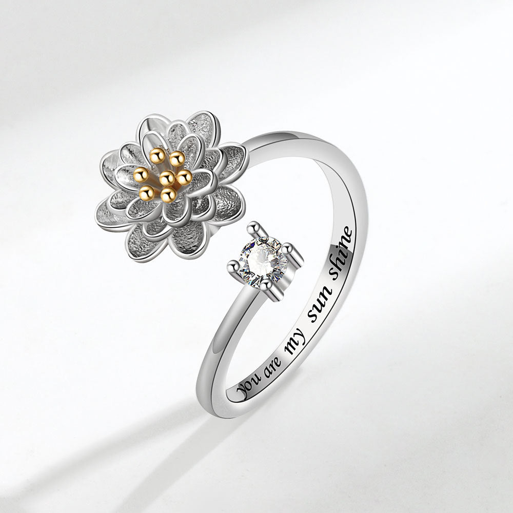 Adjustable Open Ring for Women's Anxiety Relief