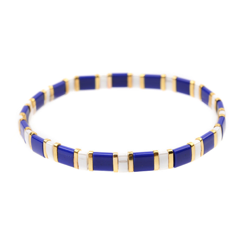 Colorful Square Beaded Bracelet for Women