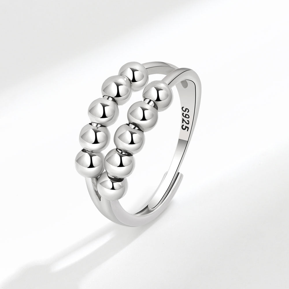 Rotatable Ball Ring for Anxiety Relief and Decompression