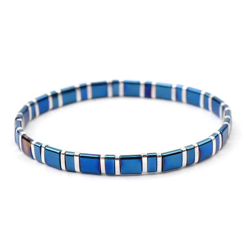 Colorful Square Beaded Bracelet for Women