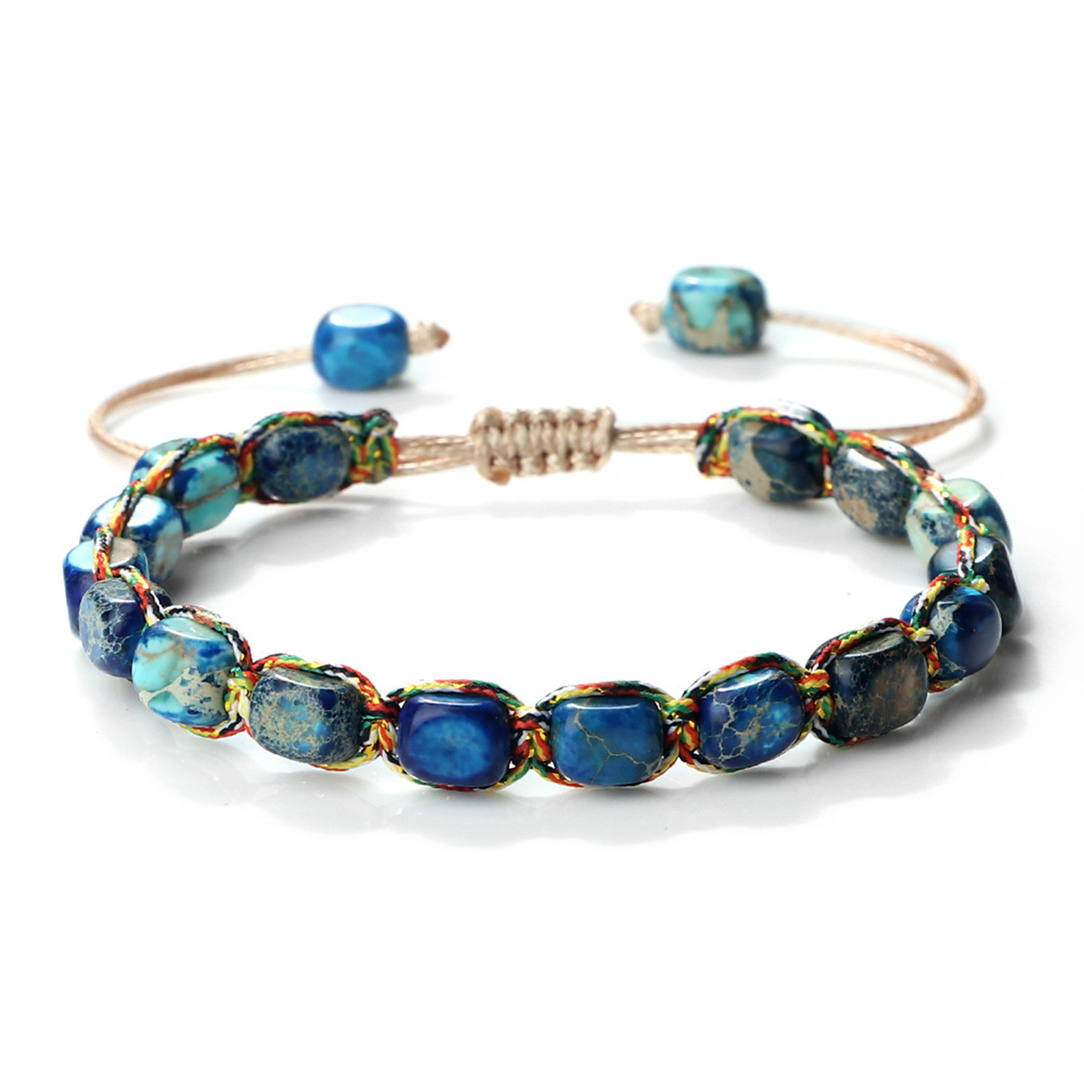Hand-Woven Emperor Stone Beaded Bracelet