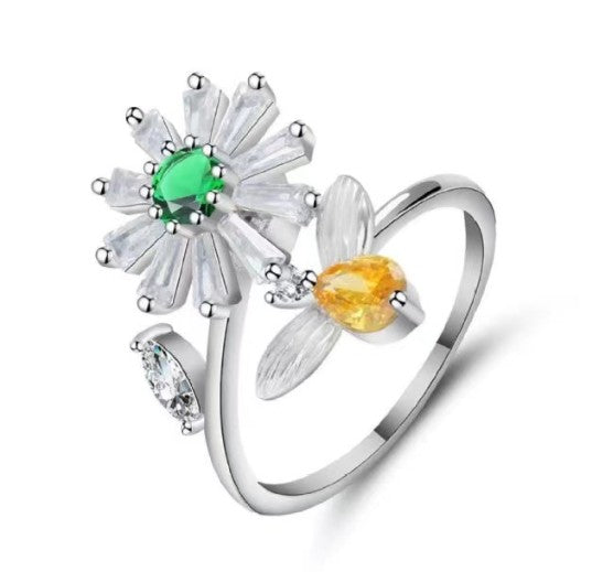 Rosebloom™ Anxiety Ring - Adjustable Stress Relief (One Piece)