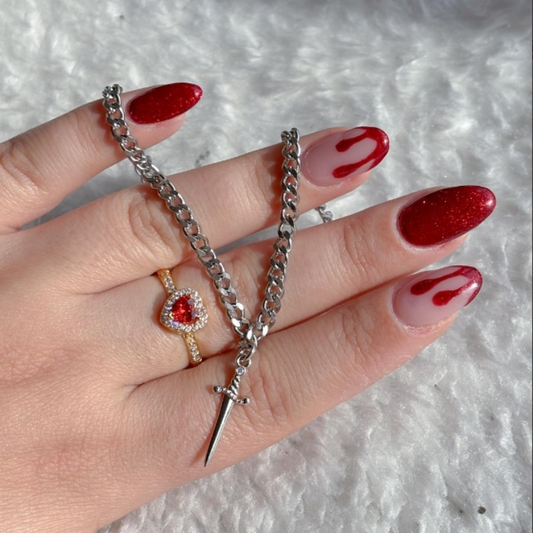 Elegant One-Stroke Couple Ring & Bracelet Set