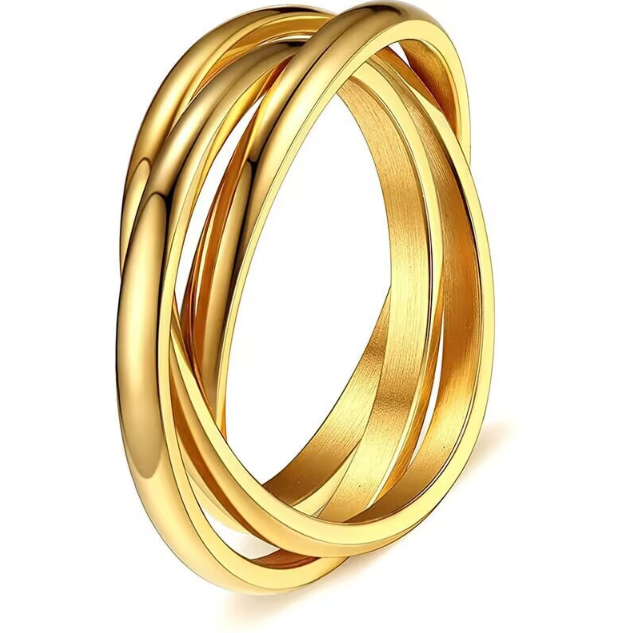 Personalized Titanium Steel Couple Anxiety Relief Rings