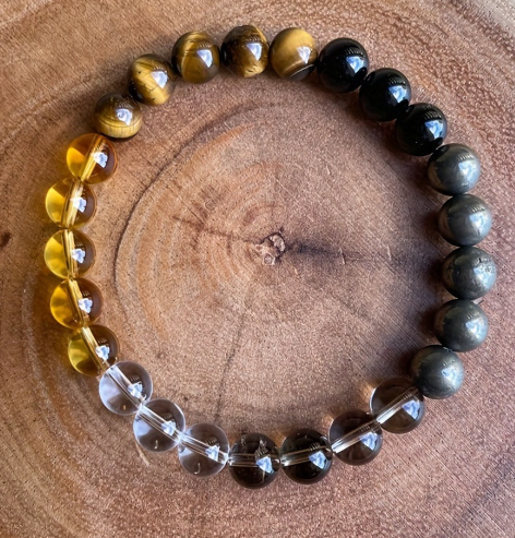 Trendy Woven Obsidian Bracelet for Men and Women