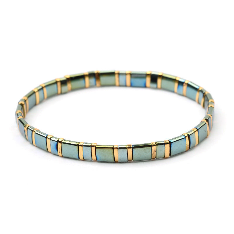 Colorful Square Beaded Bracelet for Women