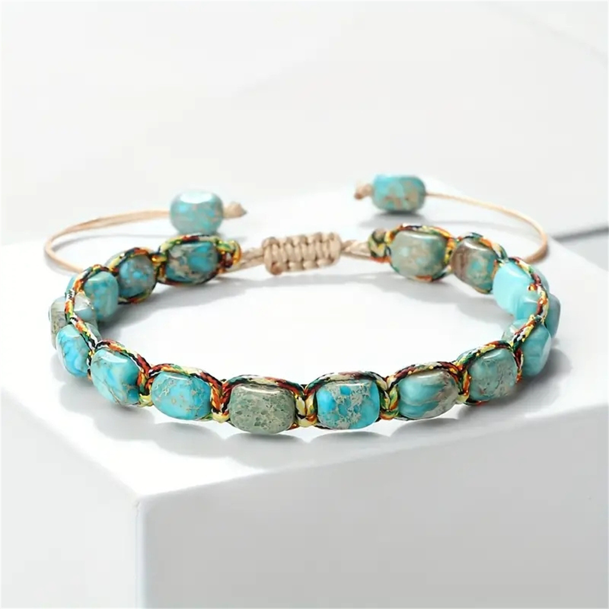 Hand-Woven Emperor Stone Beaded Bracelet