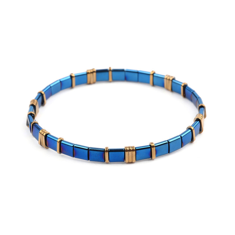 Colorful Square Beaded Bracelet for Women