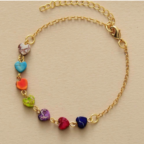 Women's Bracelet with Natural Stones for Chakra Balance