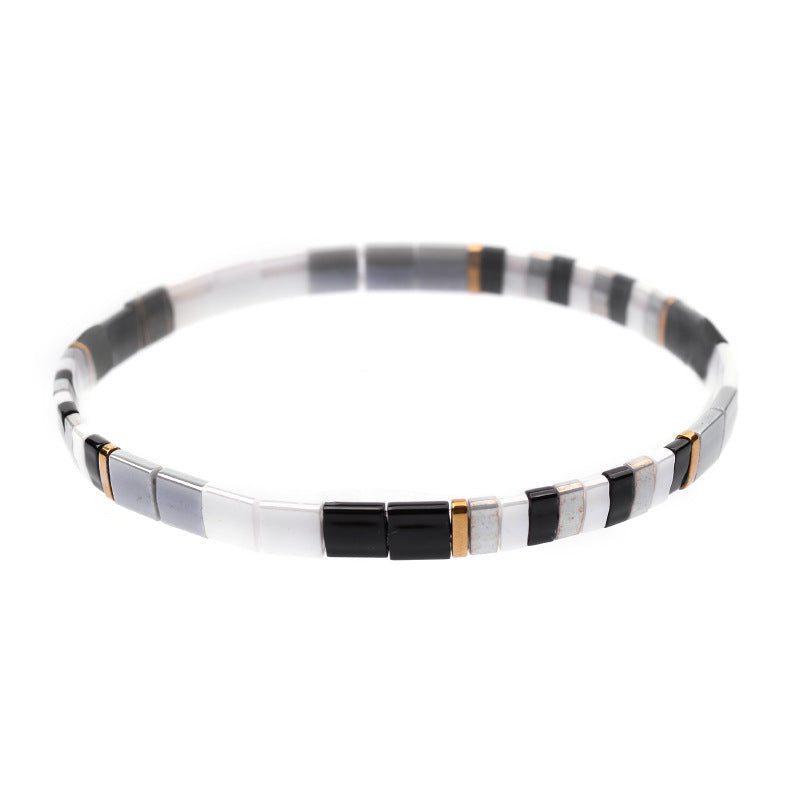 Colorful Square Beaded Bracelet for Women