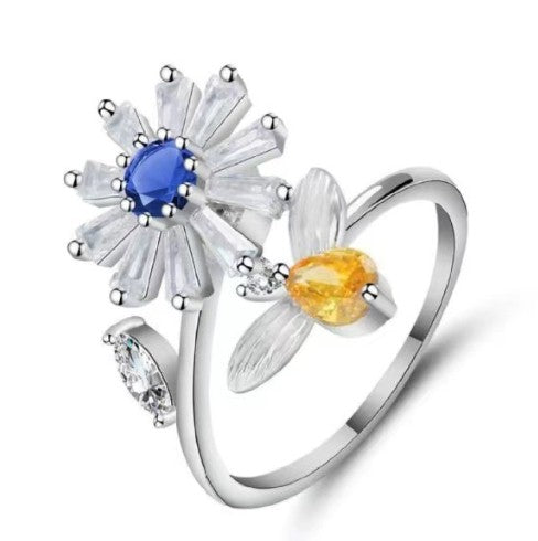 Rosebloom™ Anxiety Ring - Adjustable Stress Relief (One Piece)