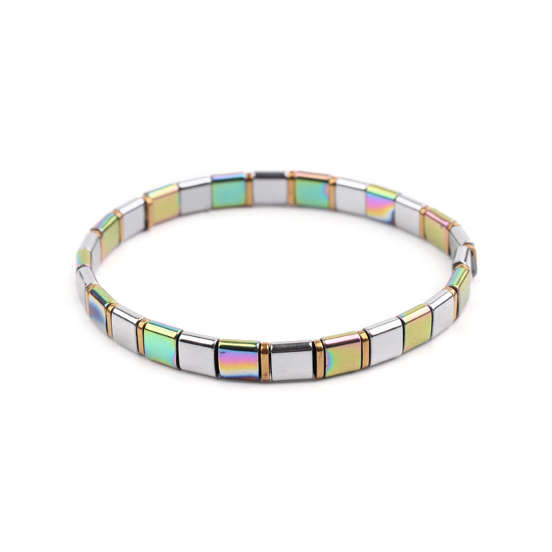 Colorful Square Beaded Bracelet for Women