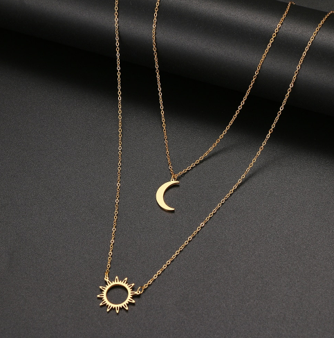 Verdandi Sun and Moon Necklace for Stylish Women (One Piece)